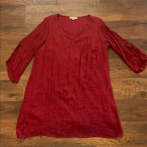 Indigo Rose Elegant Red Women's Top